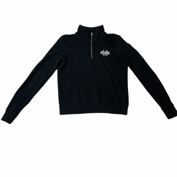 Victoria's Secret PINK Black Speckled Sweatshirt S - Picture 5 of 7